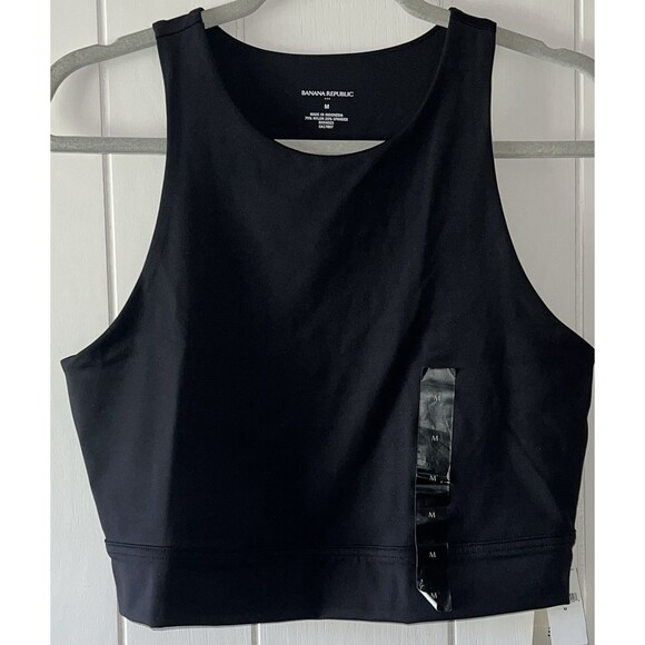 Banana Republic Tops - Banana Republic Black Crop Top Size Medium Active Style Tank Racerback